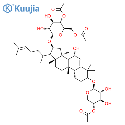 b-D-Glucopyranoside, (3b,7b,9b,10a,16b)-3-[(4-O-acetyl-b-D-xylopyranosyl)oxy]-7-hydroxy-9-methyl-19-norlanosta-5,24-dien-16-yl,4,6-diacetate (9CI) structure