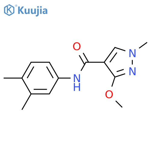 N-(3,4-dimethylphenyl)-3-methoxy-1-methyl-1H-pyrazole-4-carboxamide structure