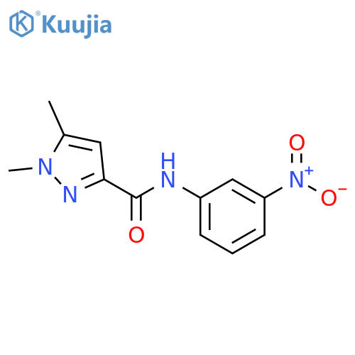 1,5-dimethyl-N-(3-nitrophenyl)-1H-pyrazole-3-carboxamide structure