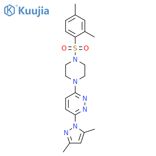 3-(3,5-dimethyl-1H-pyrazol-1-yl)-6-[4-(2,4-dimethylbenzenesulfonyl)piperazin-1-yl]pyridazine structure