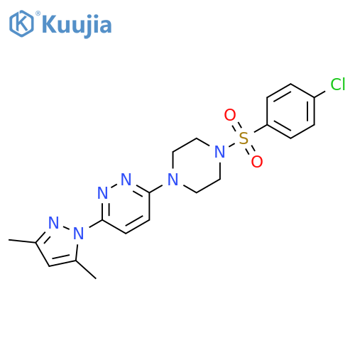 3-[4-(4-chlorobenzenesulfonyl)piperazin-1-yl]-6-(3,5-dimethyl-1H-pyrazol-1-yl)pyridazine structure