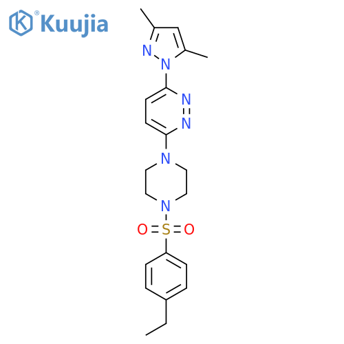 3-(3,5-dimethyl-1H-pyrazol-1-yl)-6-[4-(4-ethylbenzenesulfonyl)piperazin-1-yl]pyridazine structure