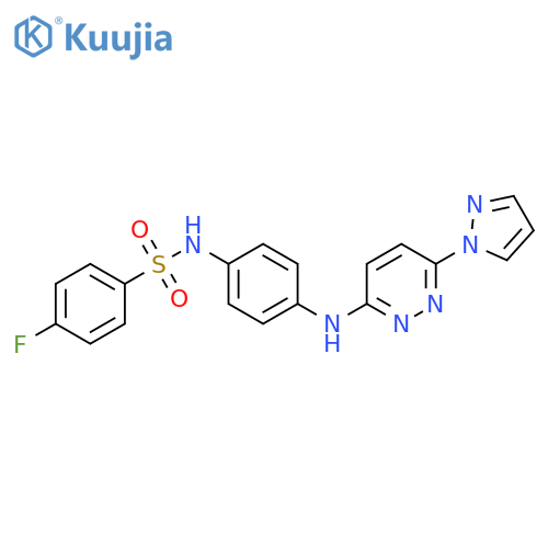 4-fluoro-N-(4-{[6-(1H-pyrazol-1-yl)pyridazin-3-yl]amino}phenyl)benzene-1-sulfonamide structure
