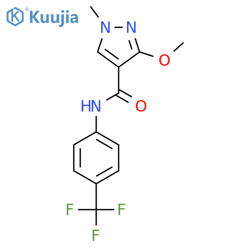 3-methoxy-1-methyl-N-[4-(trifluoromethyl)phenyl]-1H-pyrazole-4-carboxamide structure