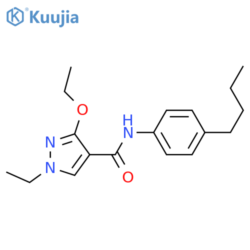 N-(4-butylphenyl)-3-ethoxy-1-ethyl-1H-pyrazole-4-carboxamide structure