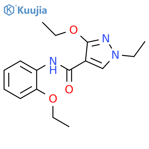 3-ethoxy-N-(2-ethoxyphenyl)-1-ethyl-1H-pyrazole-4-carboxamide structure