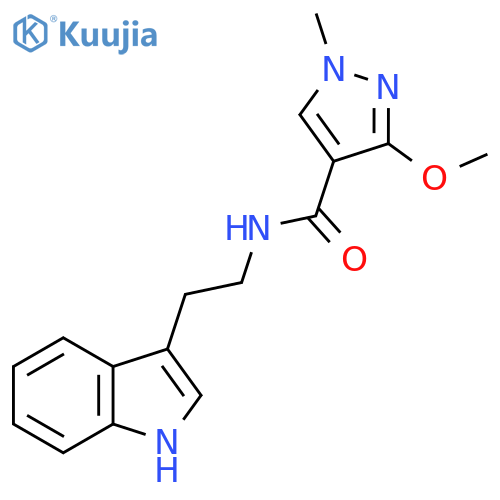 N-[2-(1H-indol-3-yl)ethyl]-3-methoxy-1-methyl-1H-pyrazole-4-carboxamide structure