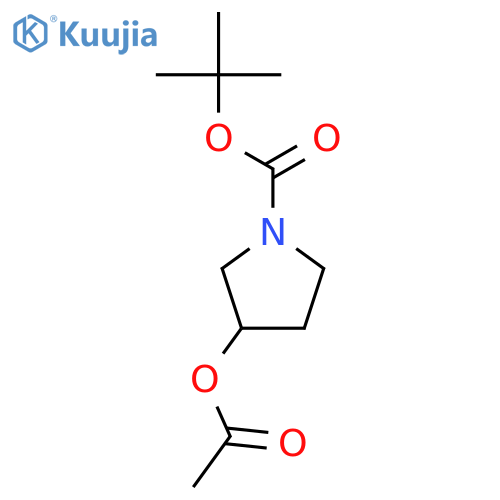 tert-butyl 3-(acetyloxy)pyrrolidine-1-carboxylate structure