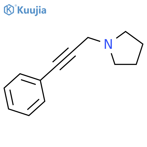 Pyrrolidine, 1-(3-phenyl-2-propynyl)- structure