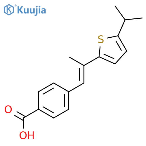 Benzoic acid,4-[(1E)-2-[5-(1-methylethyl)-2-thienyl]-1-propen-1-yl]- structure