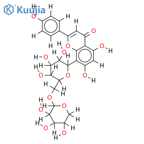 apigenin-8-C-[alpha-L-arabinopyranosyl-(1->6)]-O-beta-D-glucopyranoside structure