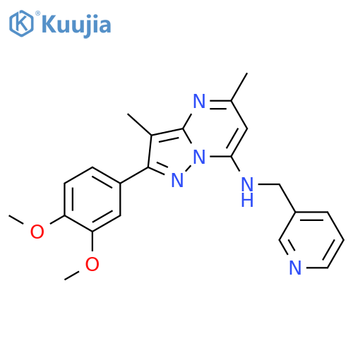 2-(3,4-dimethoxyphenyl)-3,5-dimethyl-N-[(pyridin-3-yl)methyl]pyrazolo[1,5-a]pyrimidin-7-amine structure