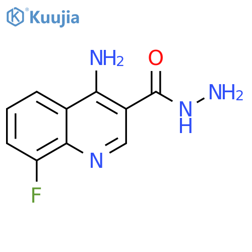 4-amino-8-fluoroquinoline-3-carbohydrazide structure