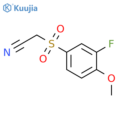 2-((3-Fluoro-4-methoxyphenyl)sulfonyl)acetonitrile structure