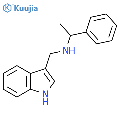 N-(1H-Indol-3-ylmethyl)-1-phenylethanamine structure