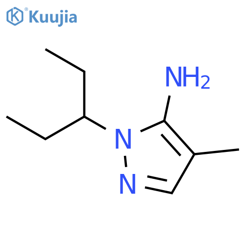 1-(1-Ethylpropyl)-4-methyl-1H-pyrazol-5-amine structure