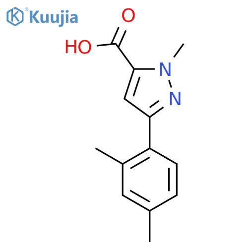 3-(2,4-dimethylphenyl)-1-methyl-1H-pyrazole-5-carboxylic acid structure