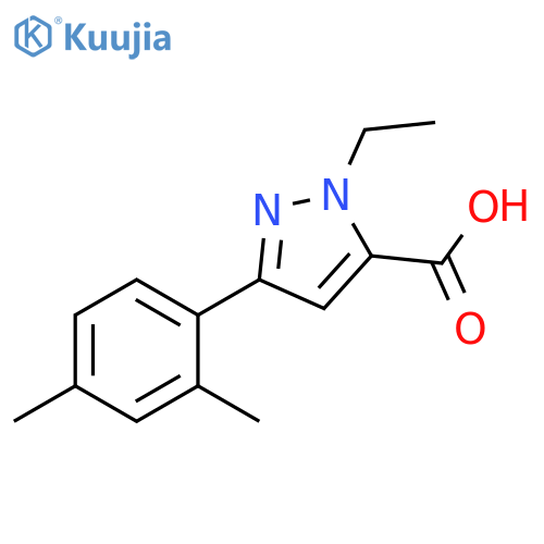 1H-Pyrazole-5-carboxylic acid, 3-(2,4-dimethylphenyl)-1-ethyl- structure