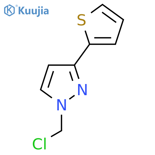 1-(chloromethyl)-3-(thiophen-2-yl)-1H-pyrazole structure