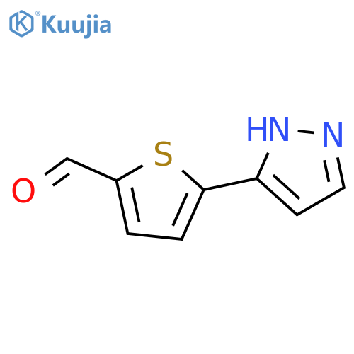 5-(1H-Pyrazol-5-yl)thiophene-2-carbaldehyde structure