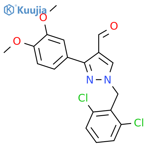 1-(2,6-Dichlorobenzyl)-3-(3,4-dimethoxyphenyl)-1H-pyrazole-4-carbaldehyde structure