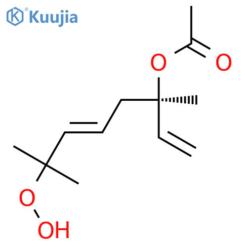 (E)-7-Hydroperoxy-3,7-dimethyl-, 3-acetate 1,5-octadien-3-ol structure