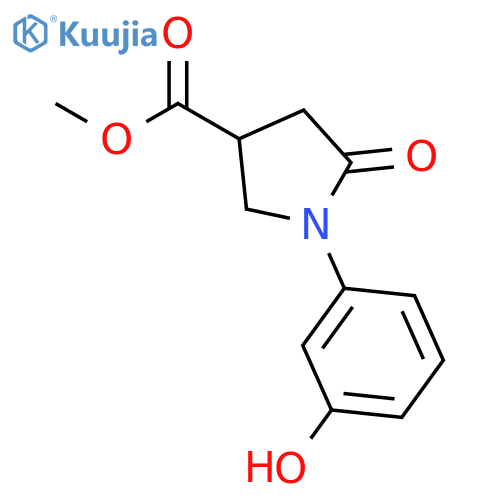 3-Pyrrolidinecarboxylic acid, 1-(3-hydroxyphenyl)-5-oxo-, methyl ester structure