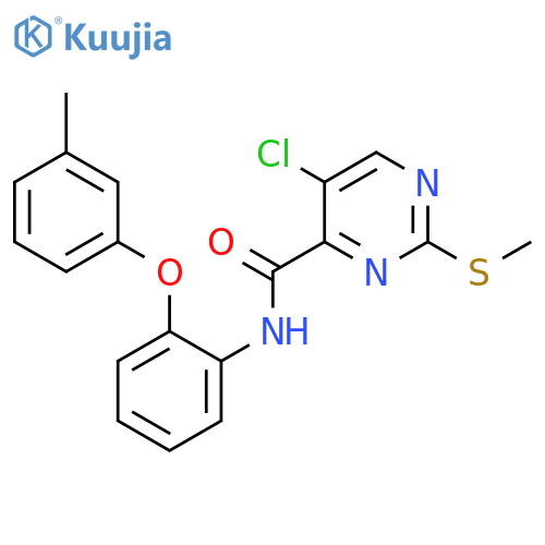 5-Chloro-N-[2-(3-methylphenoxy)phenyl]-2-(methylsulfanyl)pyrimidine-4-carboxamide structure