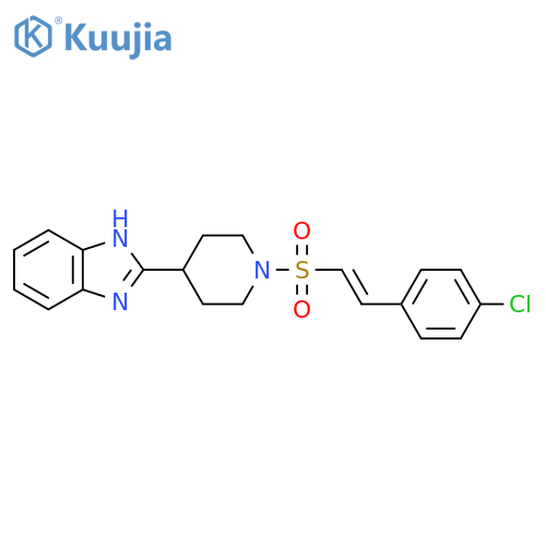 2-{1-[2-(4-chlorophenyl)ethenesulfonyl]piperidin-4-yl}-1H-1,3-benzodiazole structure