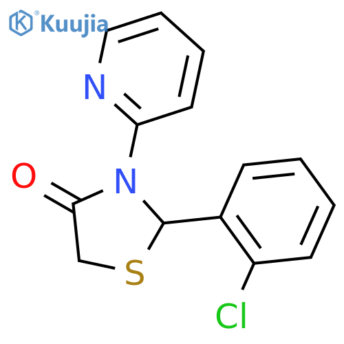 4-Thiazolidinone, 2-(2-chlorophenyl)-3-(2-pyridinyl)- structure