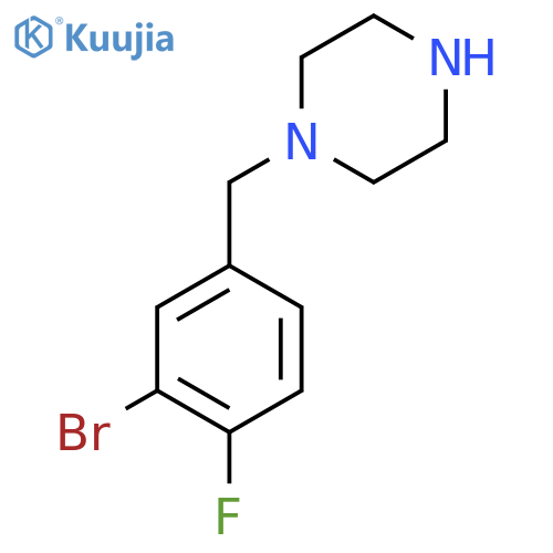 1-(3-bromo-4-fluorophenyl)methylpiperazine structure