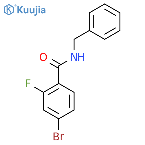 N-benzyl-4-bromo-2-fluorobenzamide structure