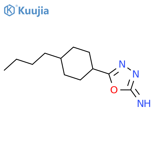 5-(4-butylcyclohexyl)-1,3,4-oxadiazol-2-amine structure