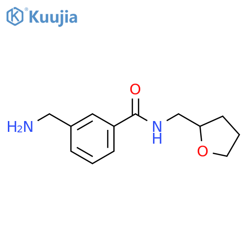 3-(aminomethyl)-N-[(oxolan-2-yl)methyl]benzamide structure