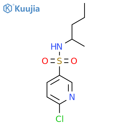 6-chloro-N-(pentan-2-yl)pyridine-3-sulfonamide structure