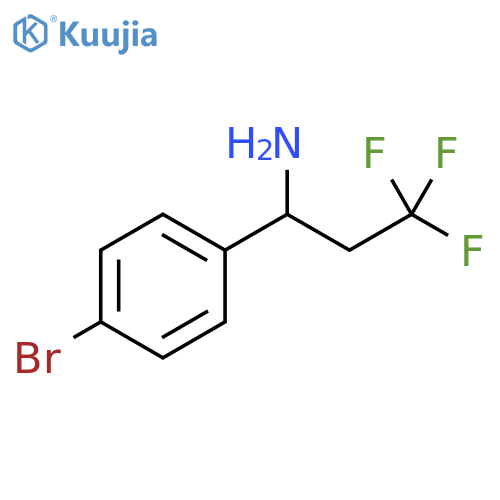 1-(4-bromophenyl)-3,3,3-trifluoropropan-1-amine structure