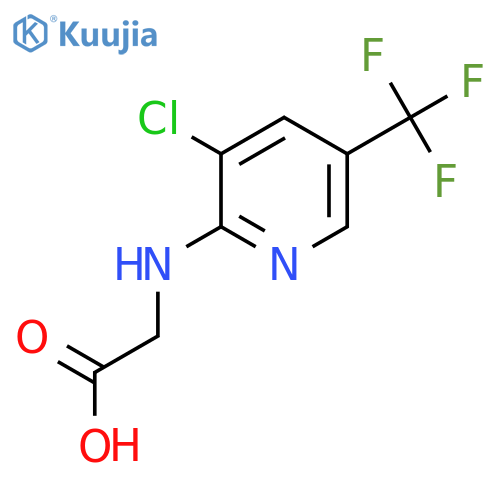 {[3-Chloro-5-(trifluoromethyl)pyridin-2-yl]amino}acetic acid structure