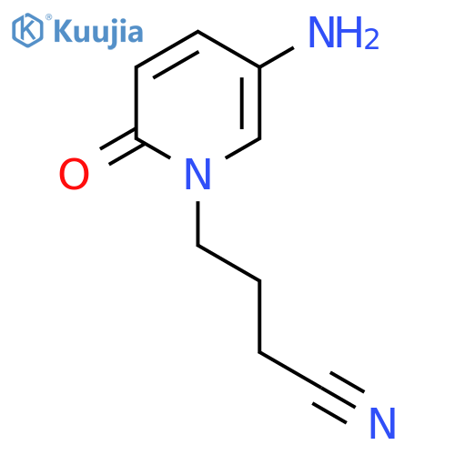 4-(5-Amino-2-oxo-1,2-dihydropyridin-1-yl)butanenitrile structure
