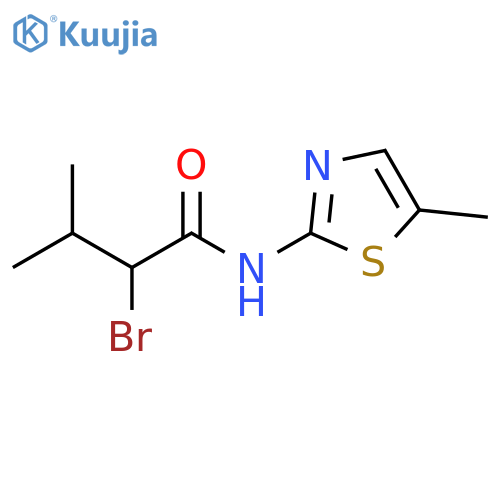 2-BROMO-3-METHYL-N-(5-METHYL-1,3-THIAZOL-2-YL)BUTANAMIDE structure