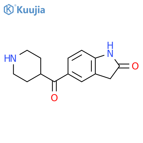 5-(piperidine-4-carbonyl)-2,3-dihydro-1H-indol-2-one structure