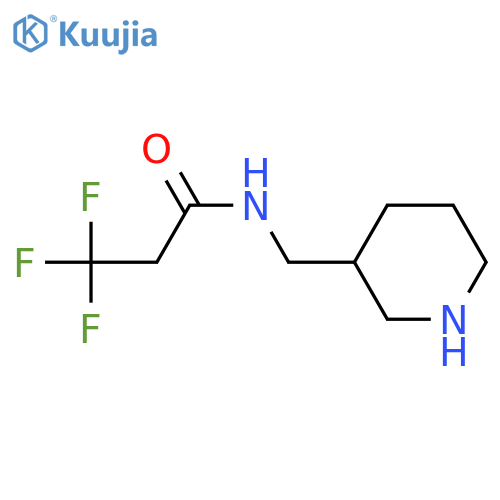 3,3,3-trifluoro-N-[(piperidin-3-yl)methyl]propanamide structure
