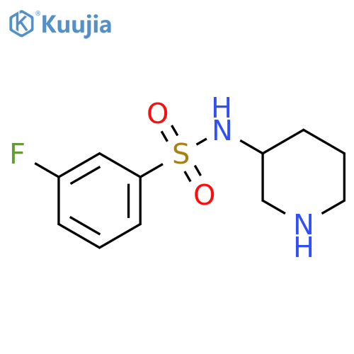 3-fluoro-N-(piperidin-3-yl)benzene-1-sulfonamide structure