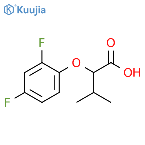 2-(2,4-difluorophenoxy)-3-methylbutanoic acid structure