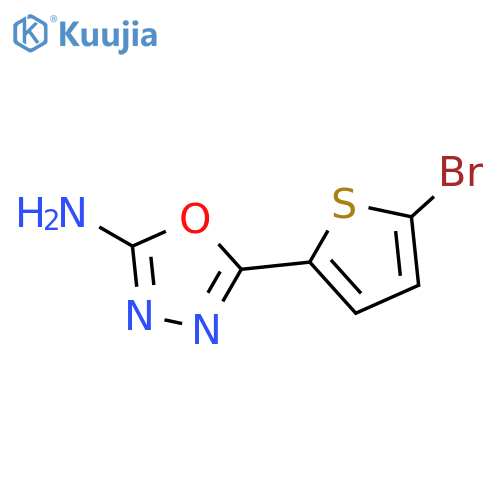5-(5-bromothiophen-2-yl)-1,3,4-oxadiazol-2-amine structure