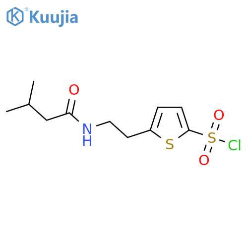 5-2-(3-Methylbutanamido)ethylthiophene-2-sulfonyl Chloride structure