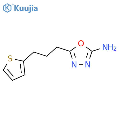 5-3-(Thiophen-2-yl)propyl-1,3,4-oxadiazol-2-amine structure