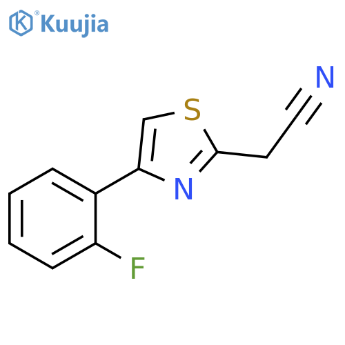2-Thiazoleacetonitrile, 4-(2-fluorophenyl)- structure