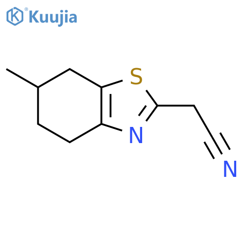 2-(6-Methyl-4,5,6,7-tetrahydro-1,3-benzothiazol-2-yl)acetonitrile structure