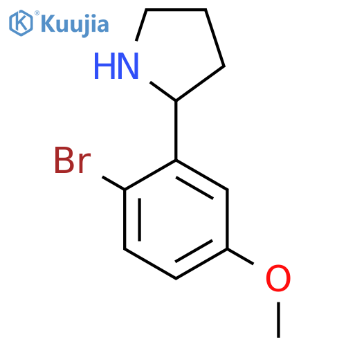 2-(2-Bromo-5-methoxyphenyl)pyrrolidine structure