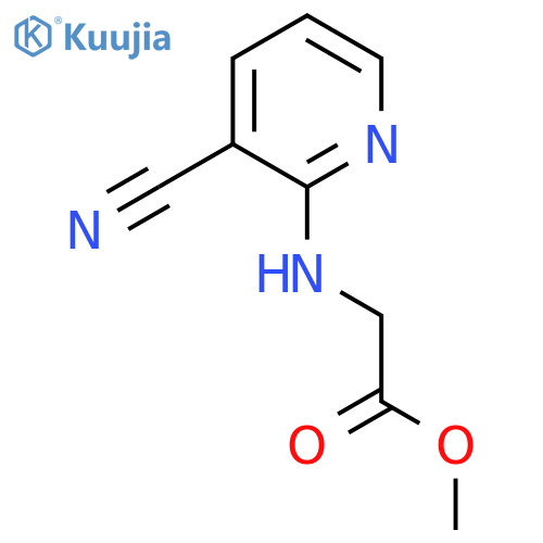 methyl 2-(3-cyanopyridin-2-yl)aminoacetate structure